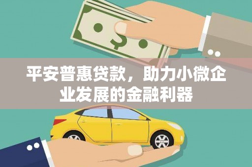 东台平安普惠贷款，助力小微企业发展的金融利器