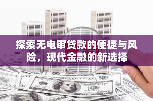 东台探索无电审贷款的便捷与风险，现代金融的新选择