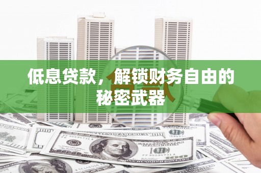 东台低息贷款，解锁财务自由的秘密武器