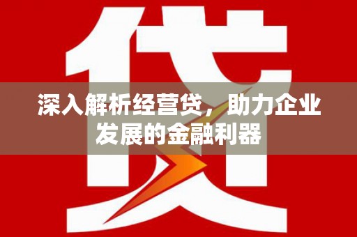 东台深入解析经营贷，助力企业发展的金融利器