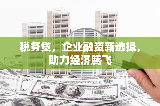 东台税务贷，企业融资新选择，助力经济腾飞