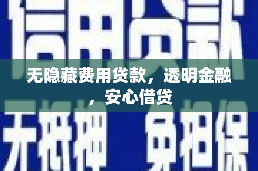 东台无隐藏费用贷款，透明金融，安心借贷