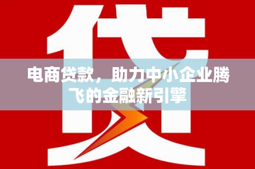东台电商贷款，助力中小企业腾飞的金融新引擎
