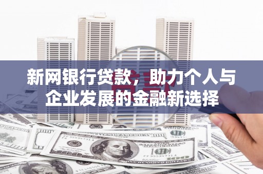 东台新网银行贷款，助力个人与企业发展的金融新选择