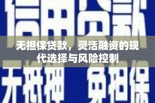 东台无担保贷款，灵活融资的现代选择与风险控制