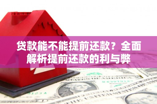 东台贷款能不能提前还款？全面解析提前还款的利与弊