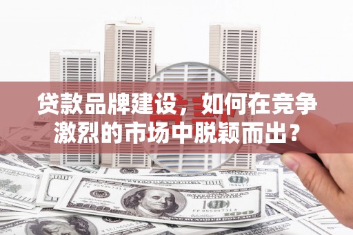 东台贷款品牌建设，如何在竞争激烈的市场中脱颖而出？