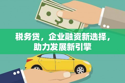 东台税务贷，企业融资新选择，助力发展新引擎