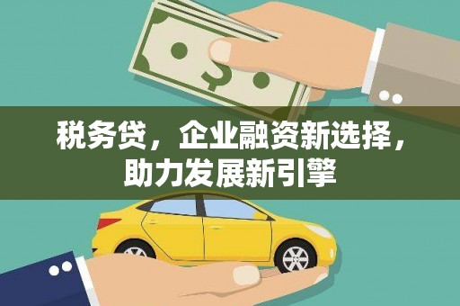 东台税务贷，企业融资新选择，助力发展新引擎