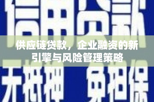 东台供应链贷款，企业融资的新引擎与风险管理策略