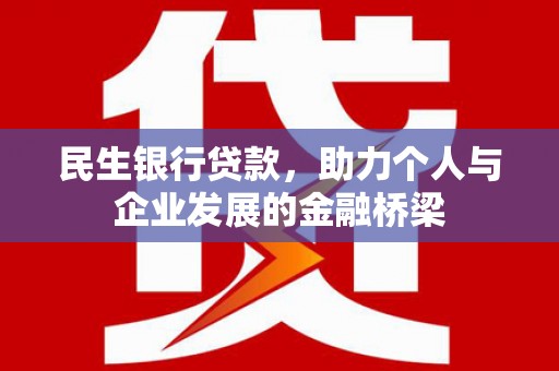 东台民生银行贷款，助力个人与企业发展的金融桥梁