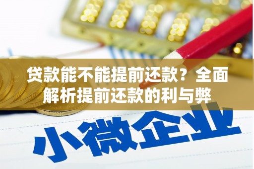 东台贷款能不能提前还款？全面解析提前还款的利与弊