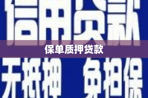 东台保单质押贷款